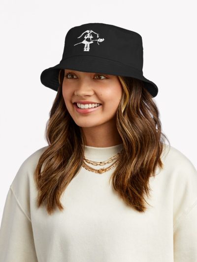 Frieren Minimalist Holding Her Magic Staff - Sousou No Frieren Or Frieren Beyond Journeys End Anime And Manga - December Fall 2023 D9 Snf83 Bucket Hat Official Frieren Merch