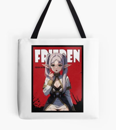 Frieren Red Comic Design Tote Bag Official Frieren Merch