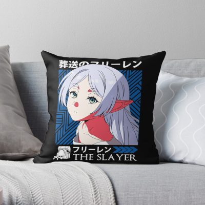 Frieren The Slayer Throw Pillow Official Frieren Merch