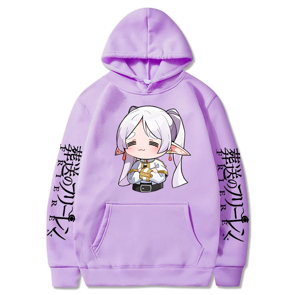 kf S3cc265a84bef448091e76e7801da9f477 Cartoon Cute Frieren Hoodies Beyond Journey s End Manga Print Hooded Sweatshirts Autumn Winter Fleece Soft - Frieren Merch