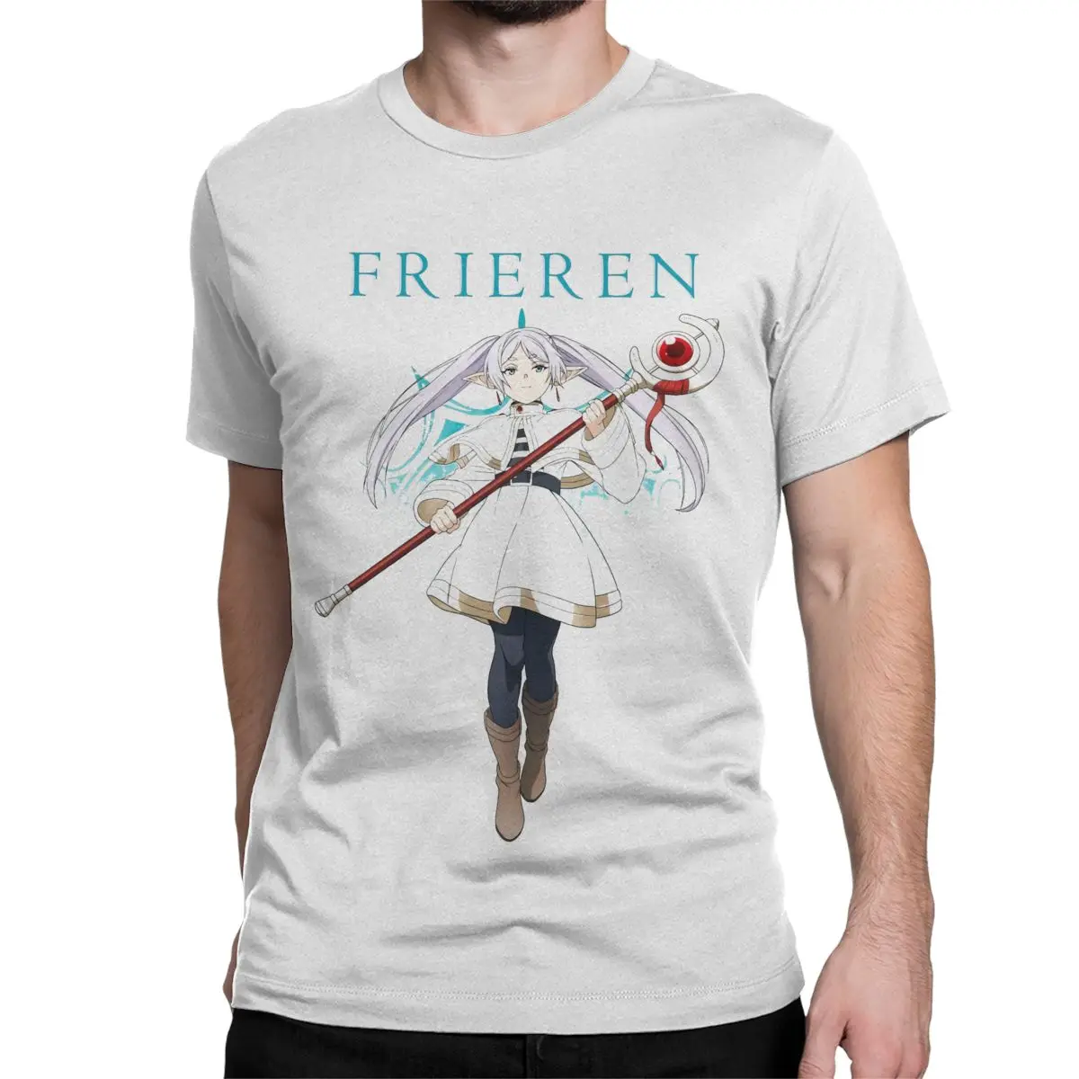 kf Sf968f93a140943fb84ab1e1d86633f11P Men Women Anime Japanese Beyond Journey s End T Shirt Sousou No Frieren Pure Cotton Clothing 1 - Frieren Merch